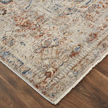 Feizy Kaia 39GJF Gray Multi Medallion Machine Woven Rug - Rugs - Feizy - Atlanta Designer Rugs