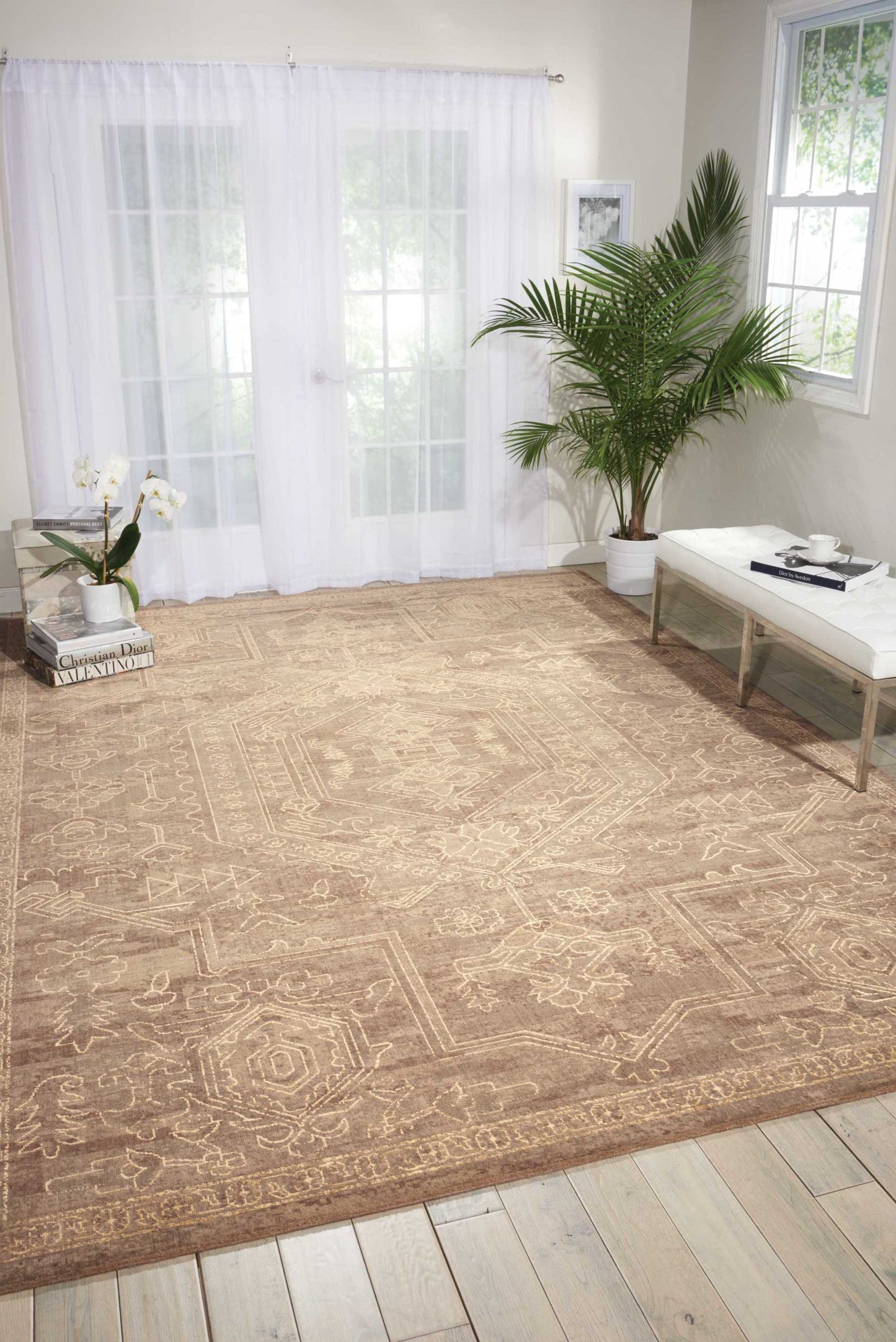 Nourison Home Silken Allure  Taupe  Traditional