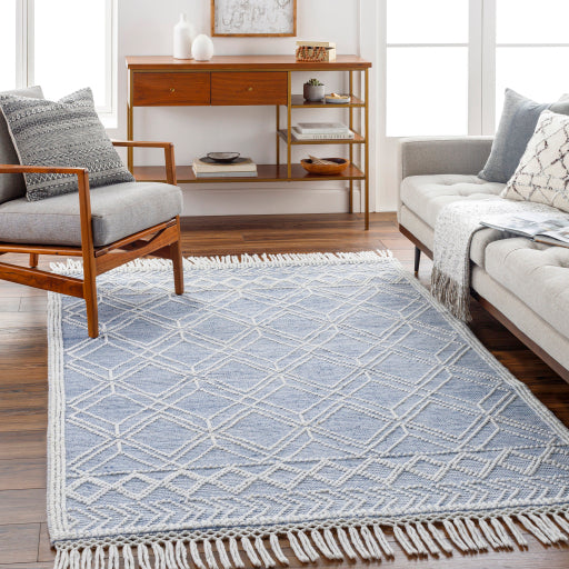 Surya Fleur FLE-2303 White Global Woven Rug