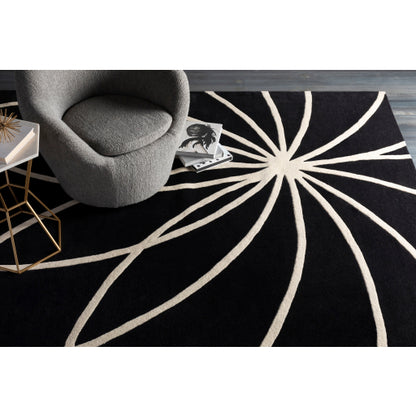 Surya Forum FM-7072 Black Modern Tufted Rug