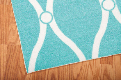 Nourison Home Home & Garden  Aqua  Transitional
