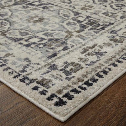 Feizy Kano 3874F Gray Ivory Transitional/Bohemian & Eclect Rug - Rugs - Feizy - Atlanta Designer Rugs