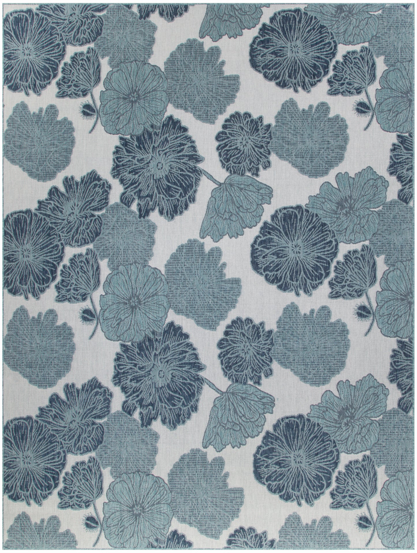 Nourison Home Garden Oasis GOA04 Blue Contemporary Power-loomed Rug