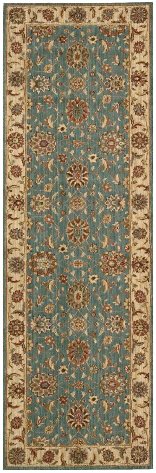 Nourison Home Living Treasures LI05 Aqua Traditional Loom-woven Rug
