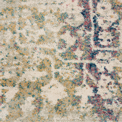 Nourison Home Fusion  Cream Blue  Transitional