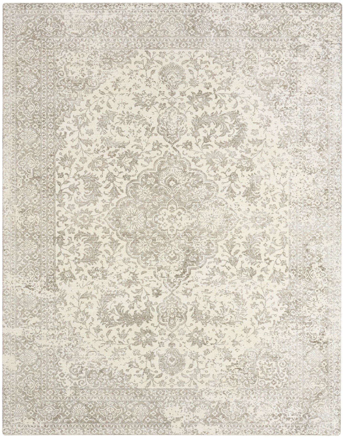 Nourison Home Azalea AZA01 Ivory Grey Traditional Hand Tufted Rug