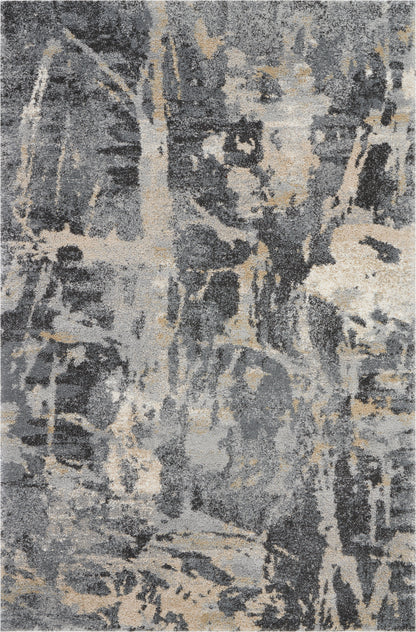 Nourison Home Fusion FSS10 Grey Contemporary Power-loomed Rug