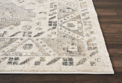 Nourison Home Fusion  Cream Grey  Traditional