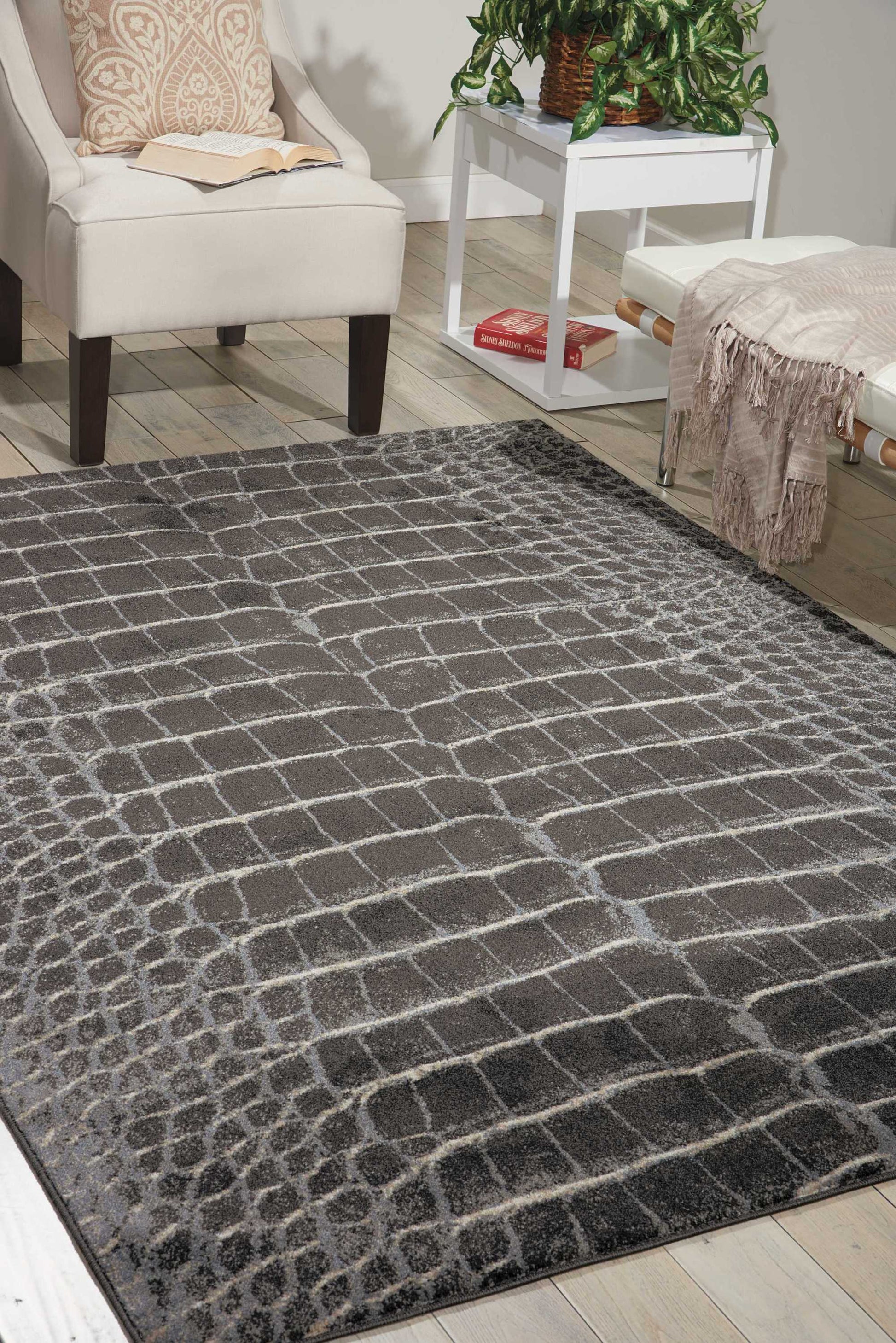 Nourison Home Maxell  Charcoal  Contemporary