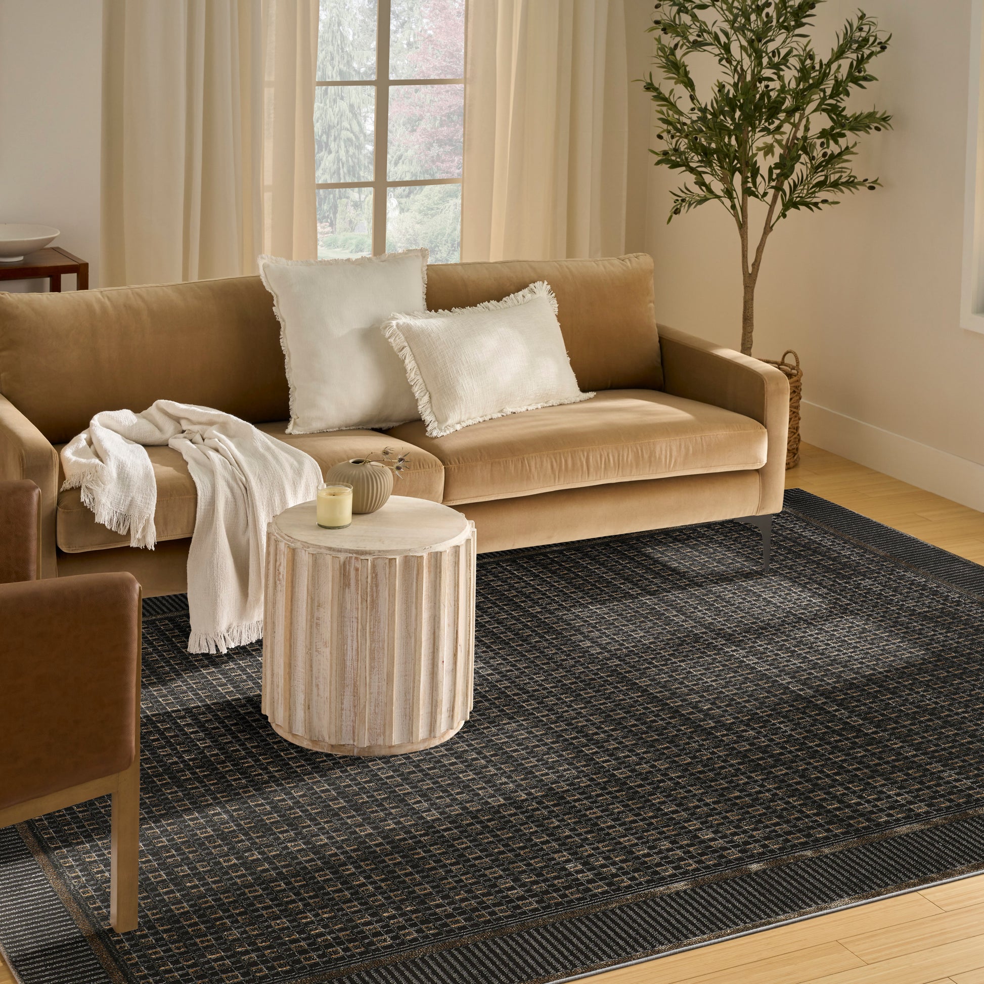 Nourison Home Nordic  Black Taupe  Contemporary