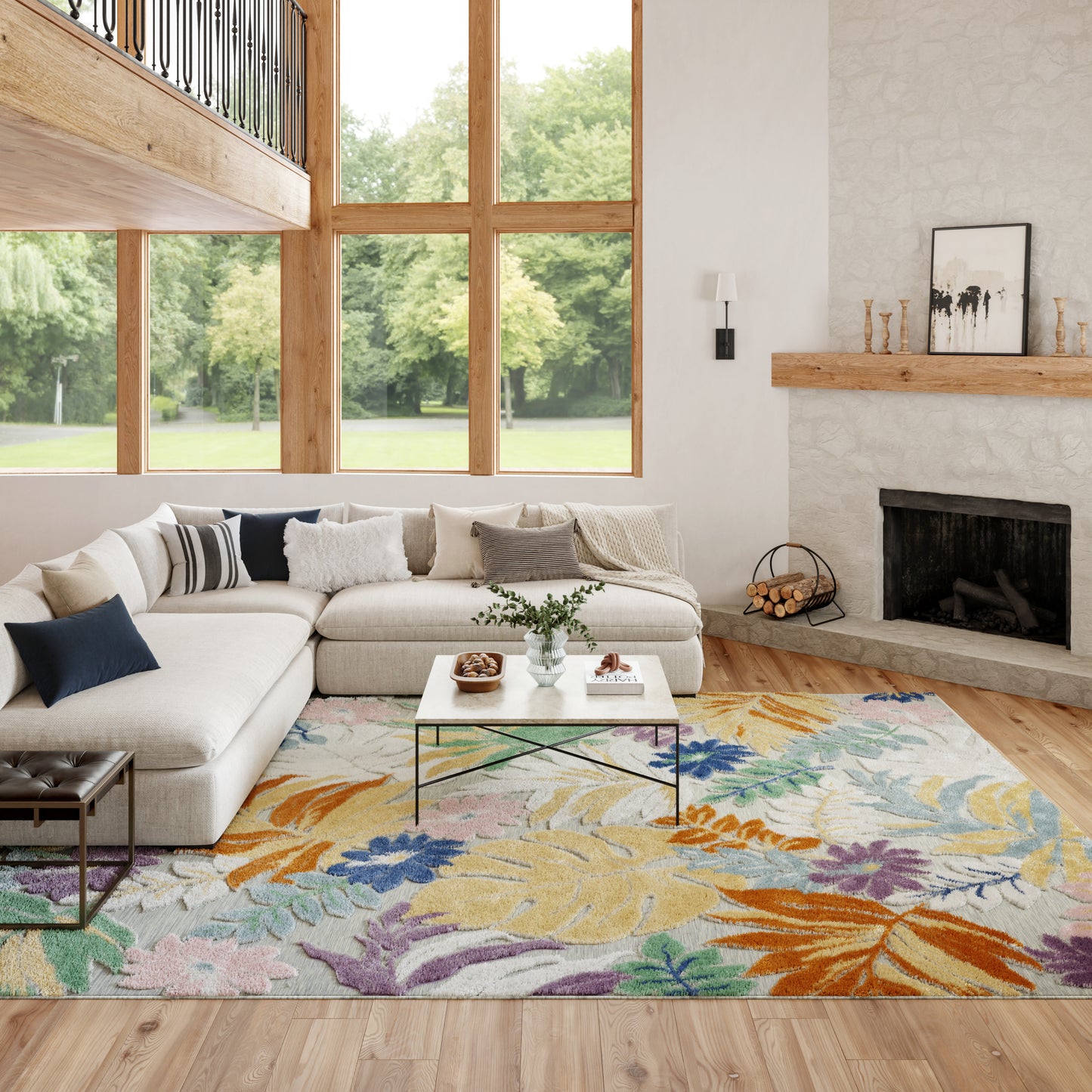 Nourison Home Suncoast  Multicolor  Contemporary