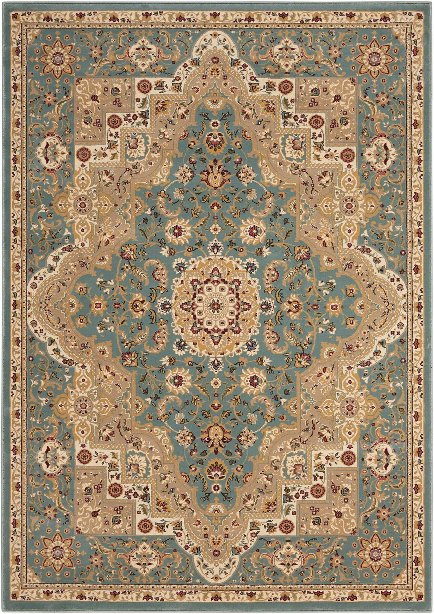 Nourison Home Antiquities  Slate Blue  Traditional