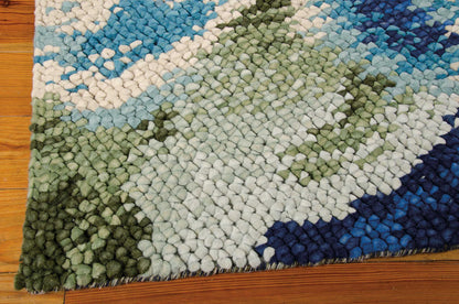 Nourison Home Impressionist  Green Blue  Transitional