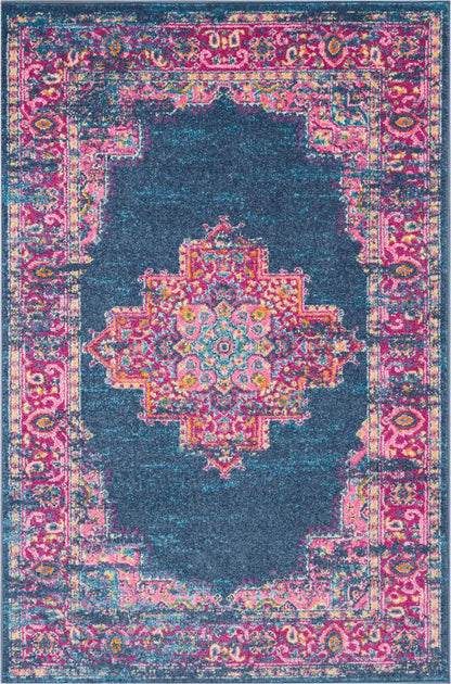 Nourison Home Passion PSN03 Blue Transitional Power-loomed Rugs