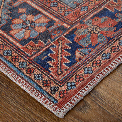 Feizy Rawlins  Red Navy Transitional/Bohemian & Eclectic/Vintage