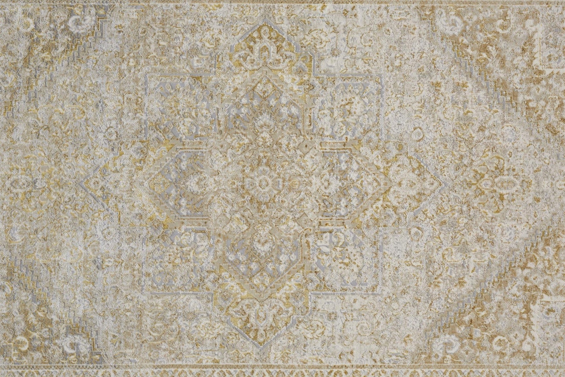Feizy Aura 3734F Brown Gold Modern/Classic/Persian Machine Woven Rug - Rugs - Feizy - Atlanta Designer Rugs