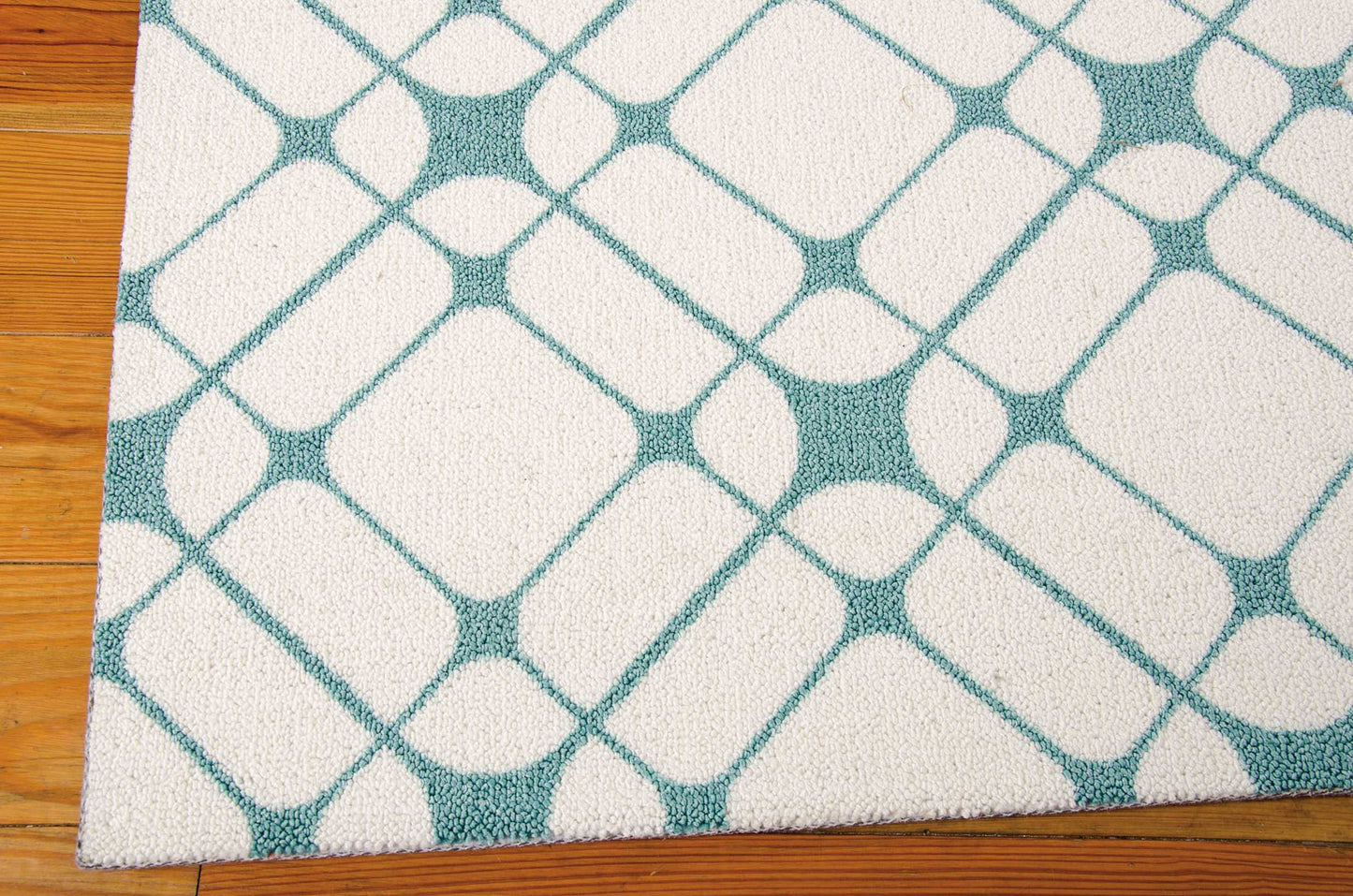 Nourison Home Enhance  Ivory Turquoise  Contemporary