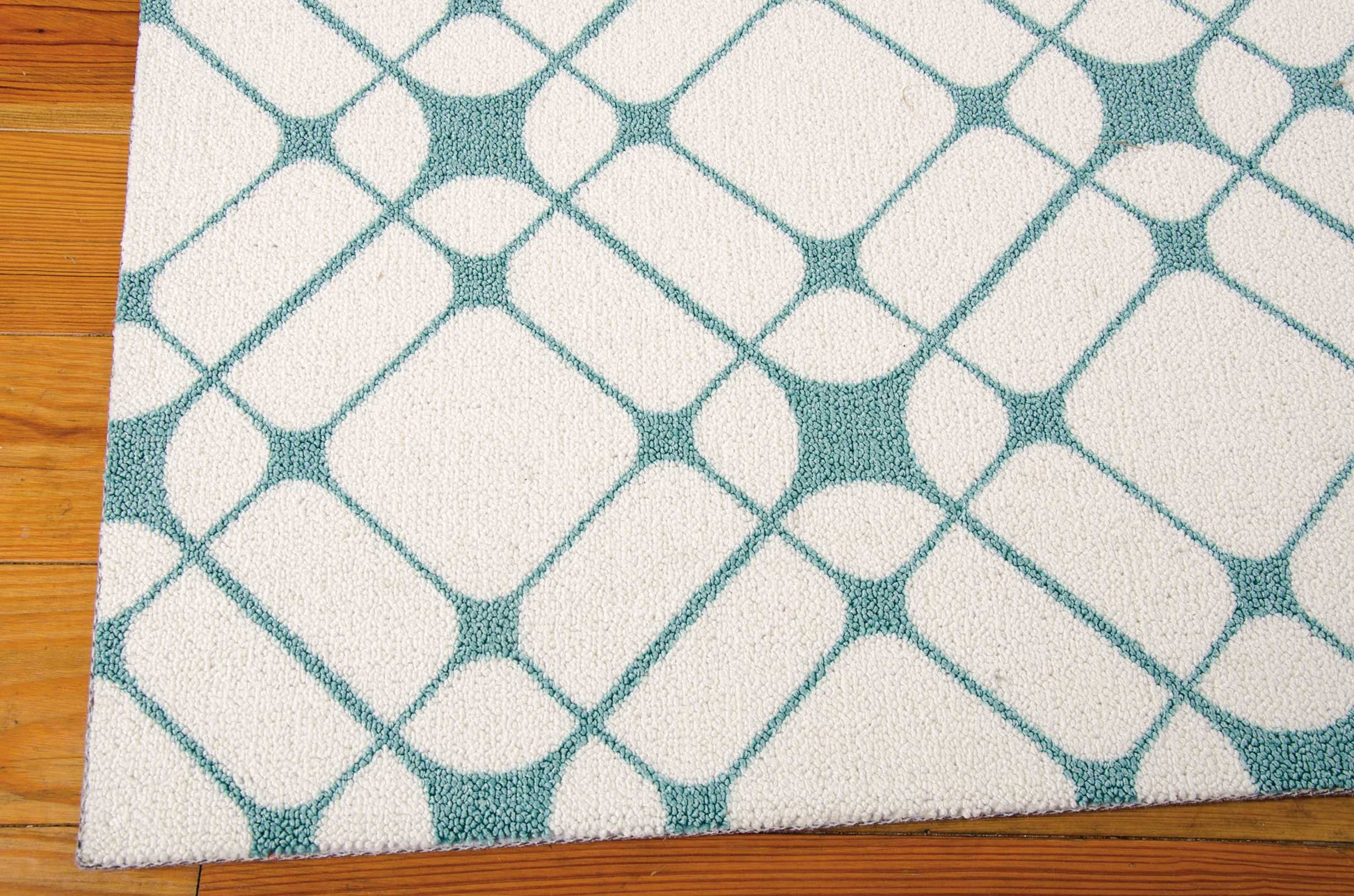 Nourison Home Enhance  Ivory Turquoise  Contemporary