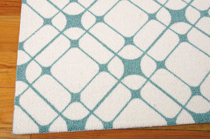 Nourison Home Enhance  Ivory Turquoise  Contemporary