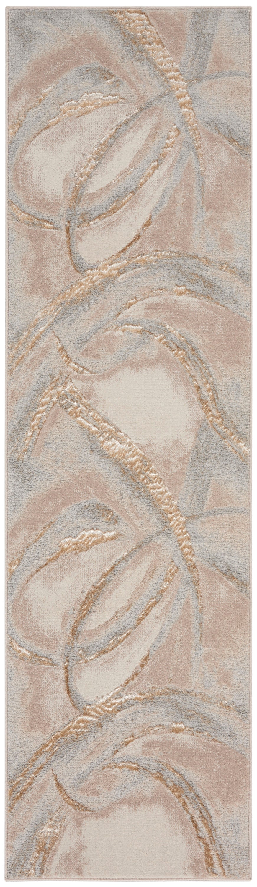 Nourison Home Splash BSK01 Beige Grey Contemporary Power-loomed Rug