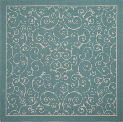 Nourison Home Home & Garden RS019 Light Blue Transitional Power-loomed Rug