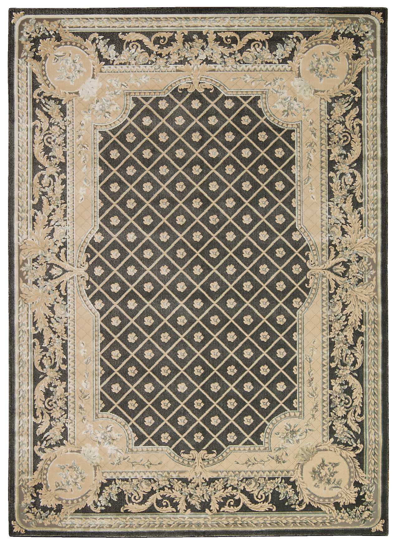 Michael Amini Platine MA201 Charcoal Traditional Power-loomed Rug