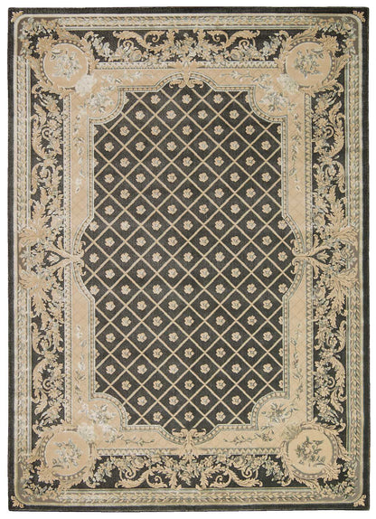 Michael Amini Platine MA201 Charcoal Traditional Power-loomed Rug
