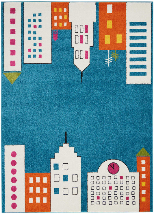 Nourison Home Miles  Blue  Contemporary