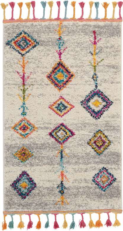 Nourison Home Nomad NMD04 Cream Grey Transitional Power-loomed Rug
