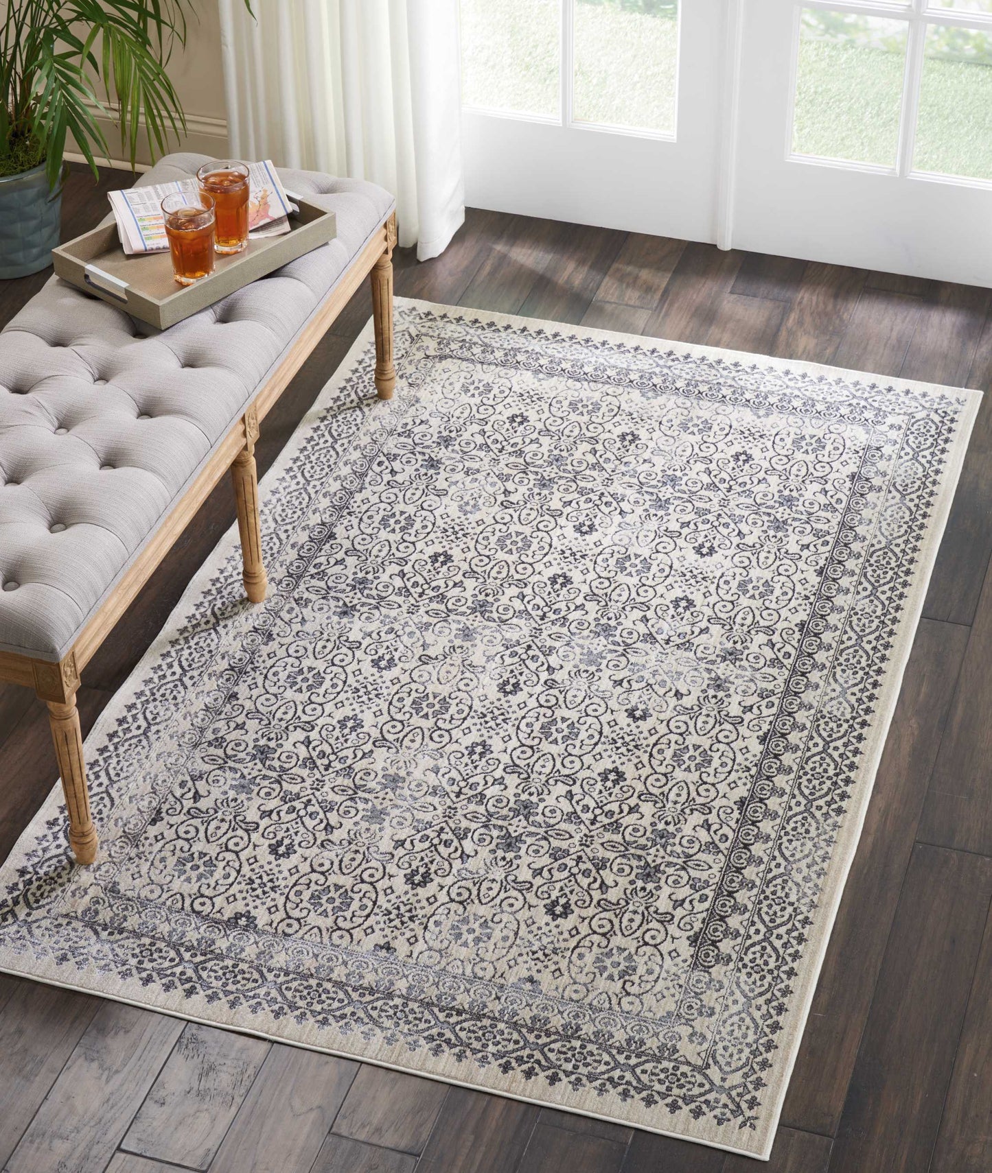 Nourison Home Silver Screen  Grey  Transitional