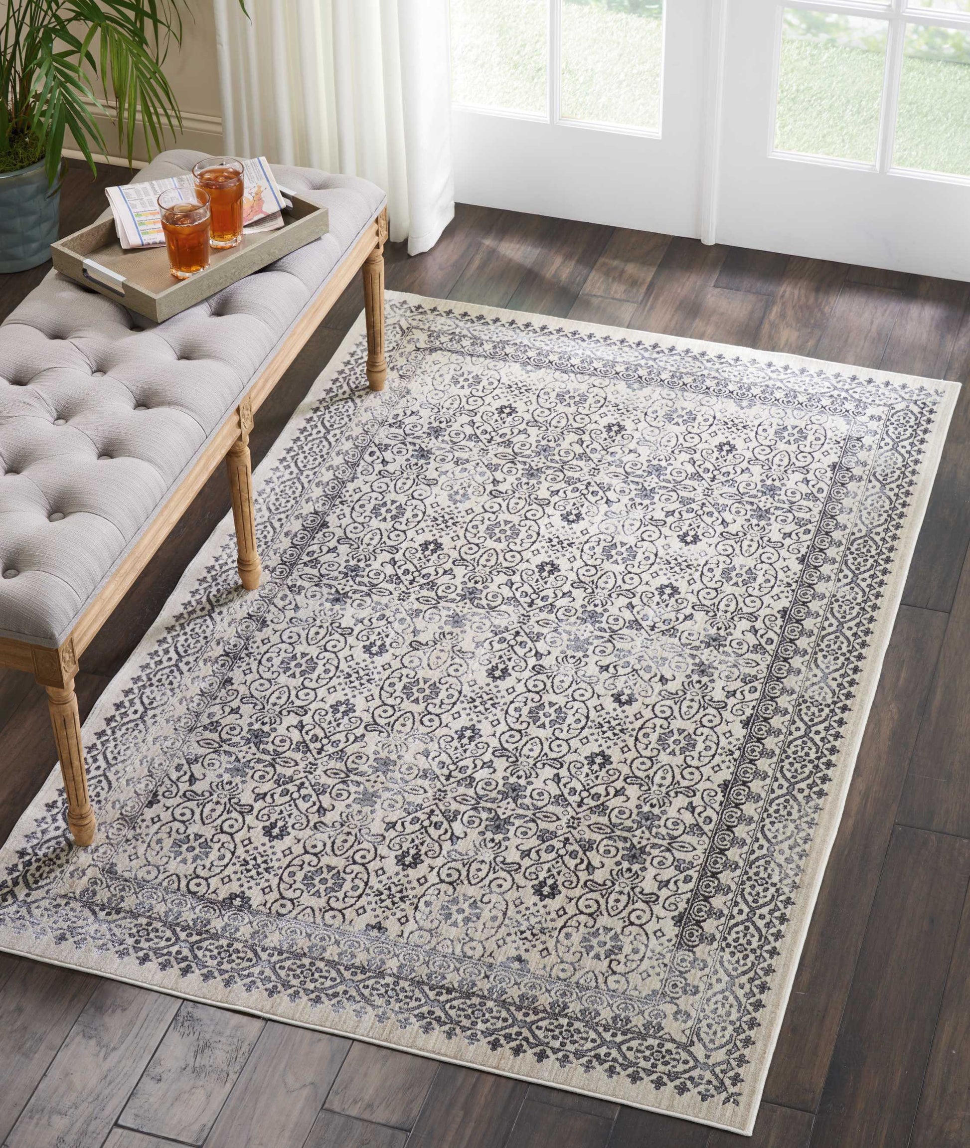 Nourison Home Silver Screen  Grey  Transitional