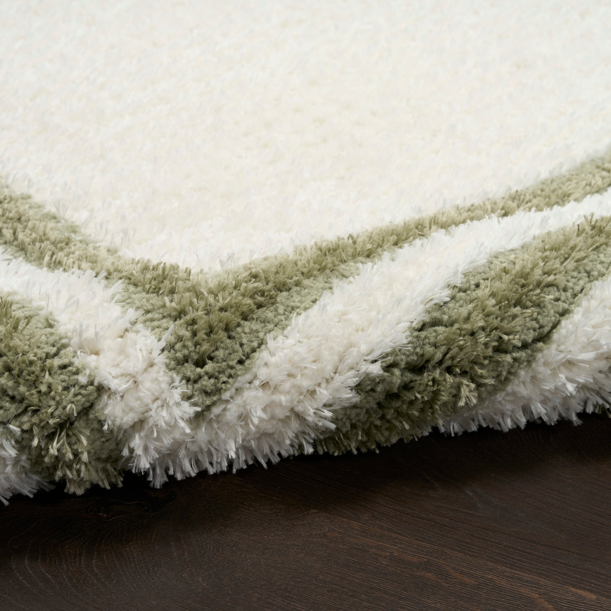 Nourison Home Pacific Shag  Ivory Green  Contemporary
