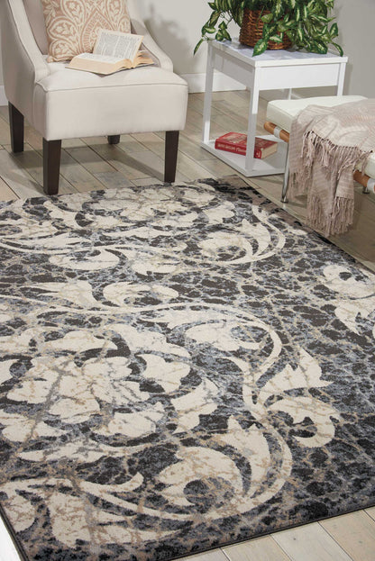 Nourison Home Maxell  Ivory Charcoal  Contemporary