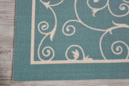 Nourison Home Home & Garden  Light Blue  Transitional