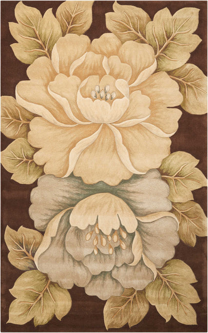 Nourison Home Tropics  Brown  Contemporary