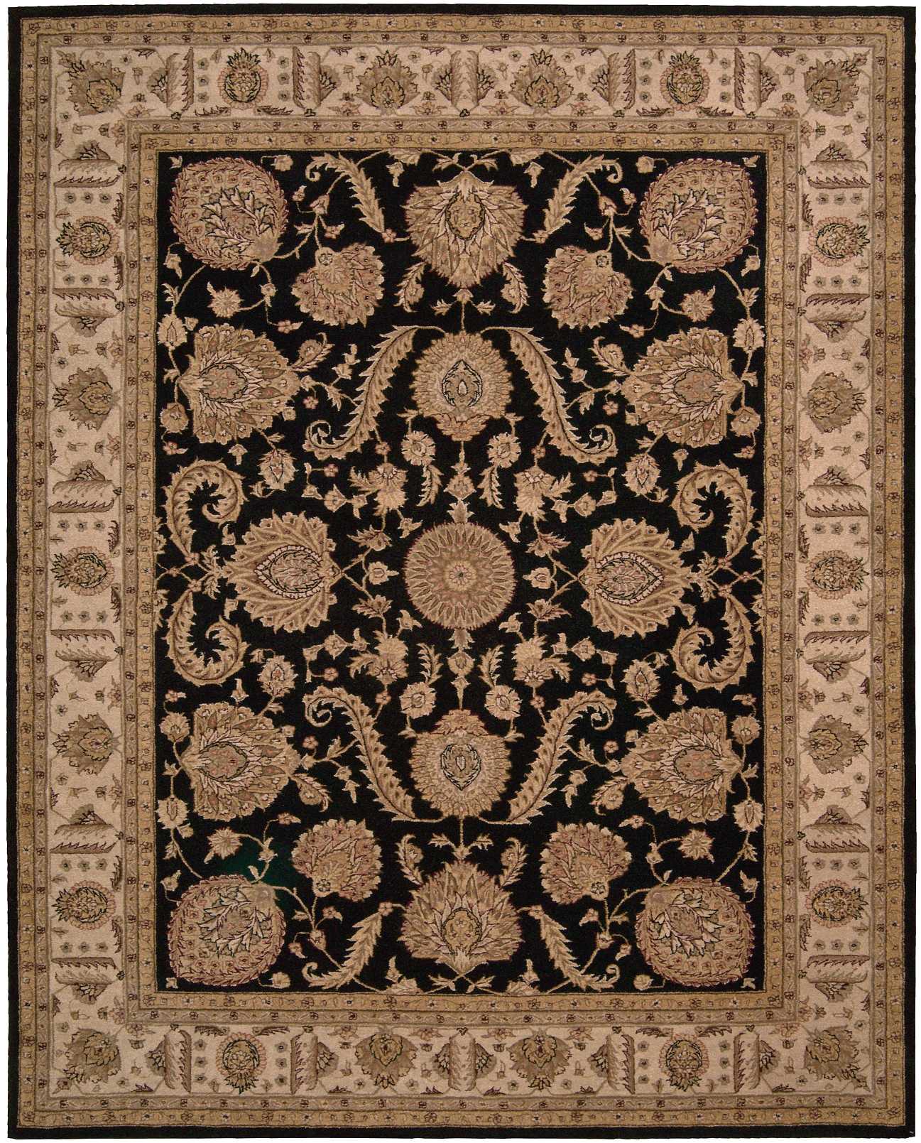 Nourison Home Heritage Hall  Black  Traditional