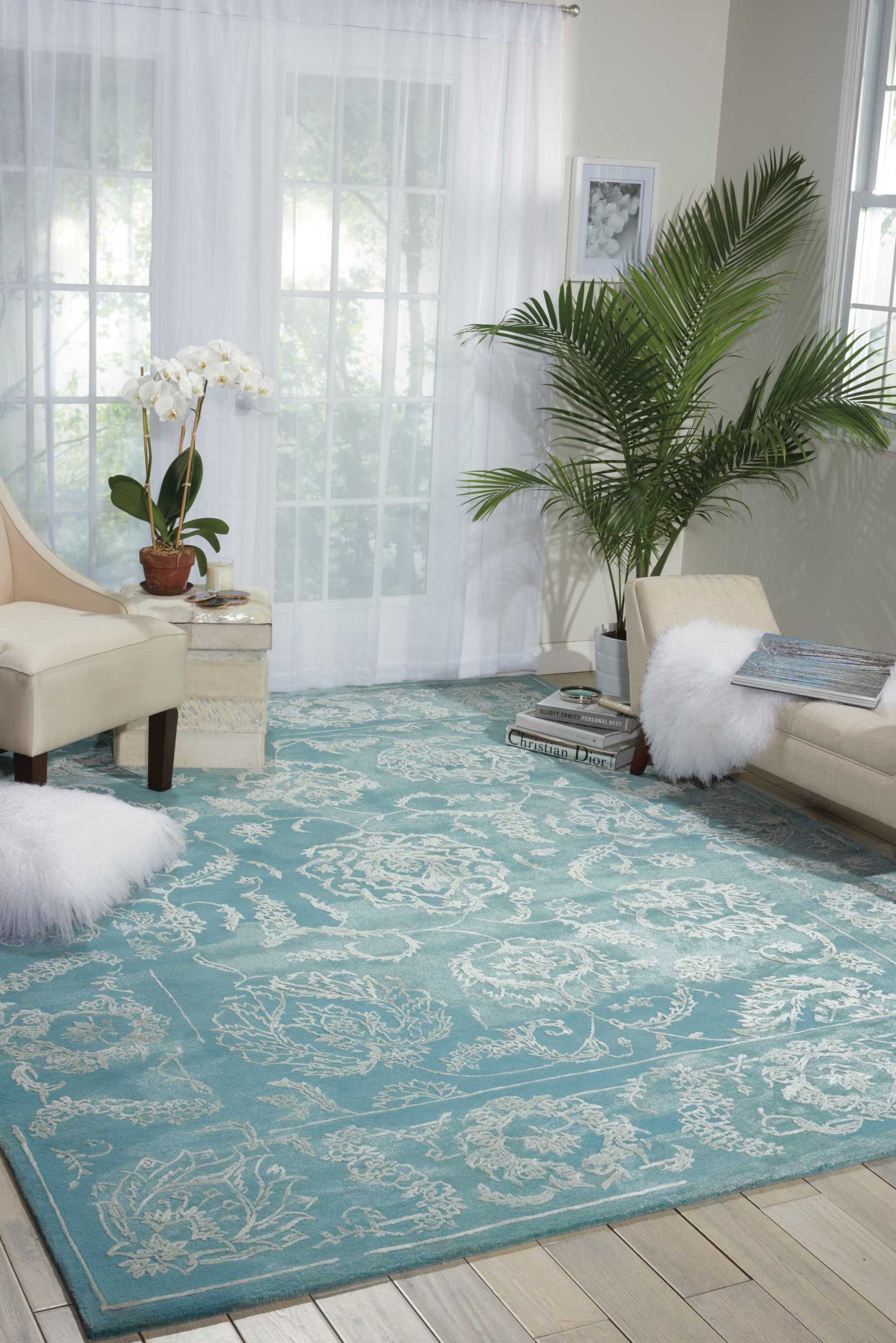 Nourison Home Opaline  Aqua  Transitional