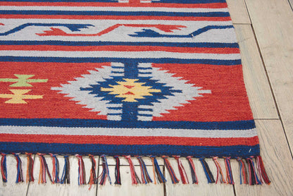 Nourison Home Baja  Blue Red  Transitional