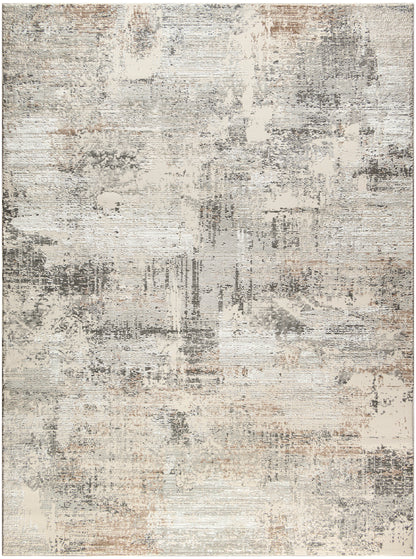 Nourison Home Sustainable Trends SUT04 Beige Grey Contemporary Power-loomed Rug