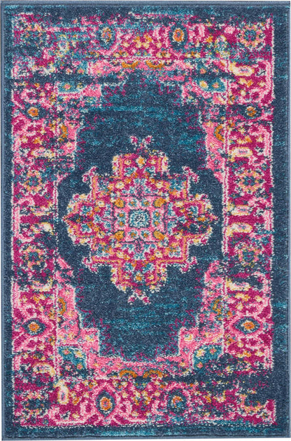 Nourison Home Passion PSN03 Blue Transitional Power-loomed Rugs