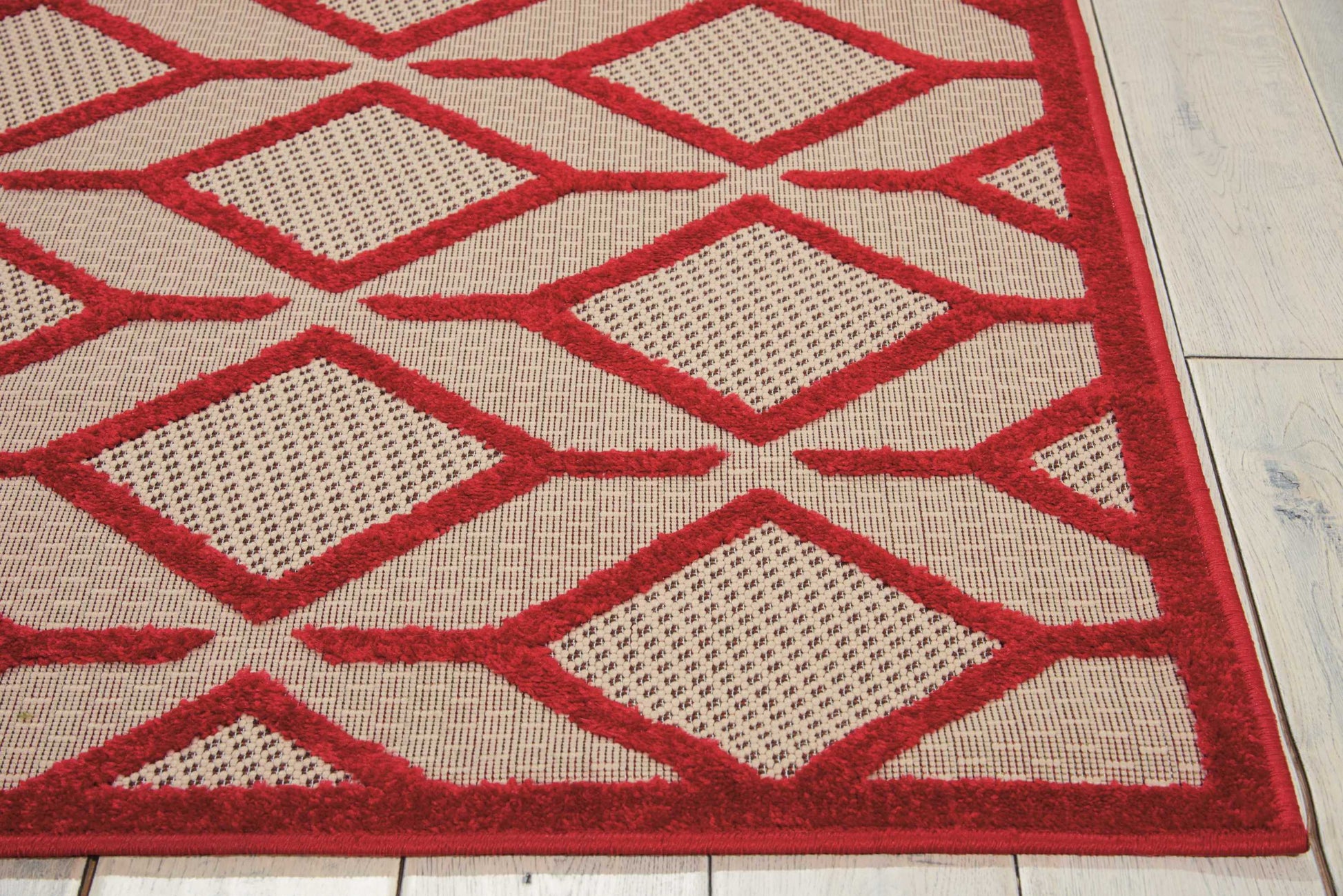 Nourison Home Aloha  Red  Contemporary