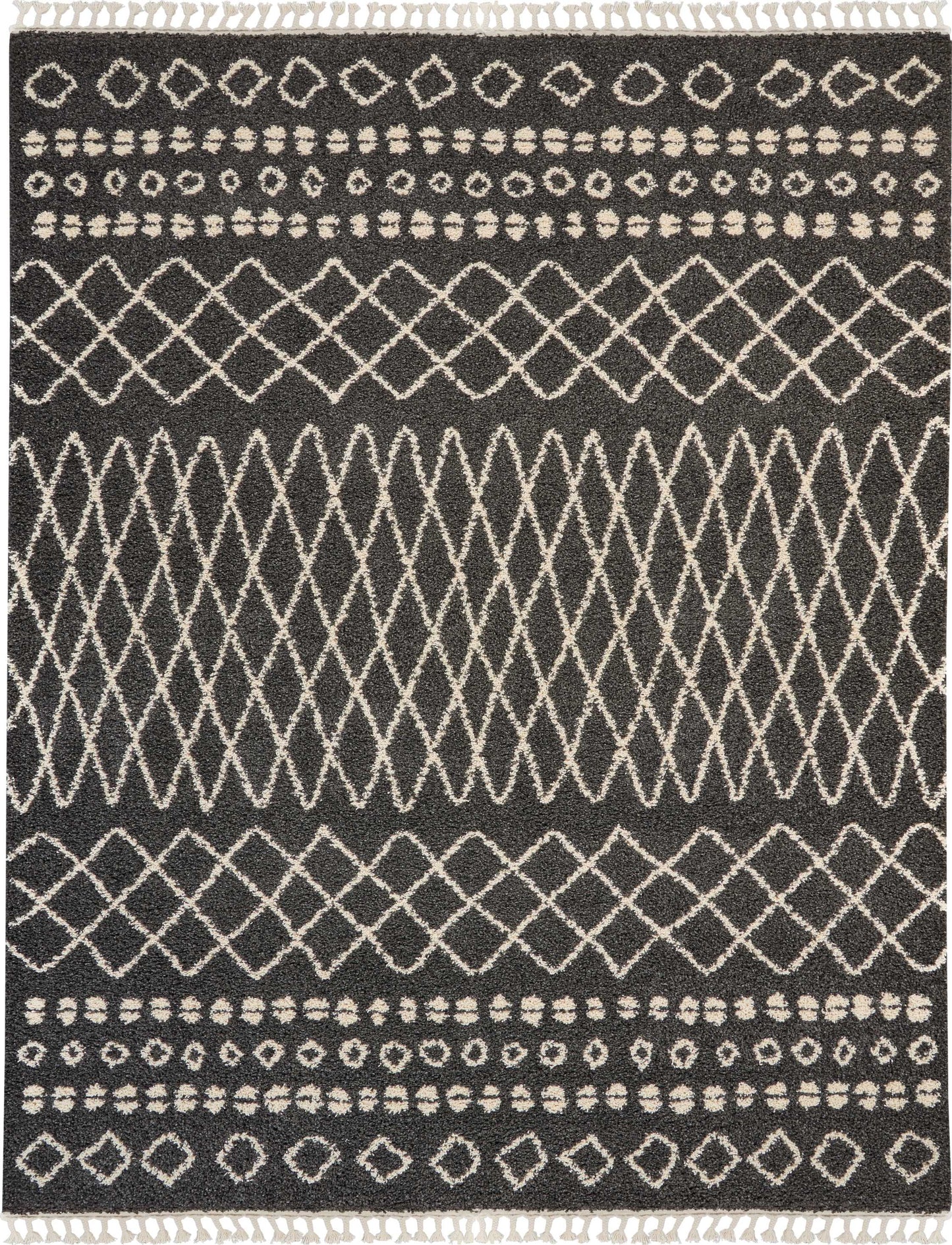Nourison Home Moroccan Shag  Charcoal  Transitional