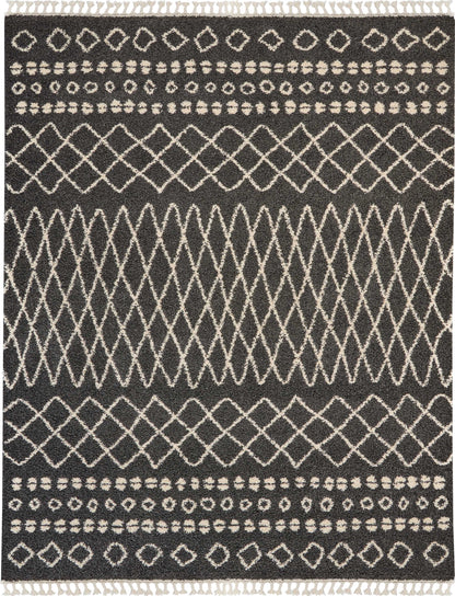 Nourison Home Moroccan Shag  Charcoal  Transitional
