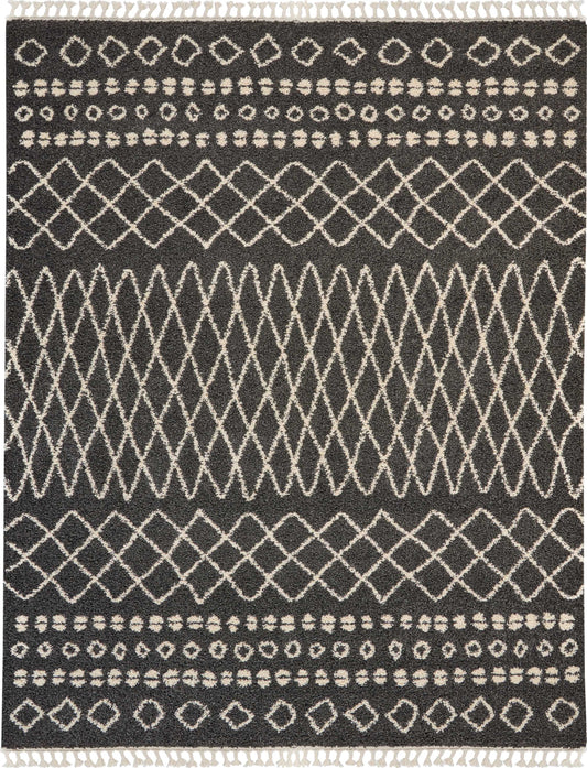 Nourison Home Moroccan Shag  Charcoal  Transitional