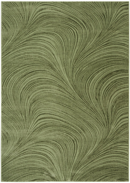 DKNY Central Park West CEP02 Green Contemporary Power-loomed Rug