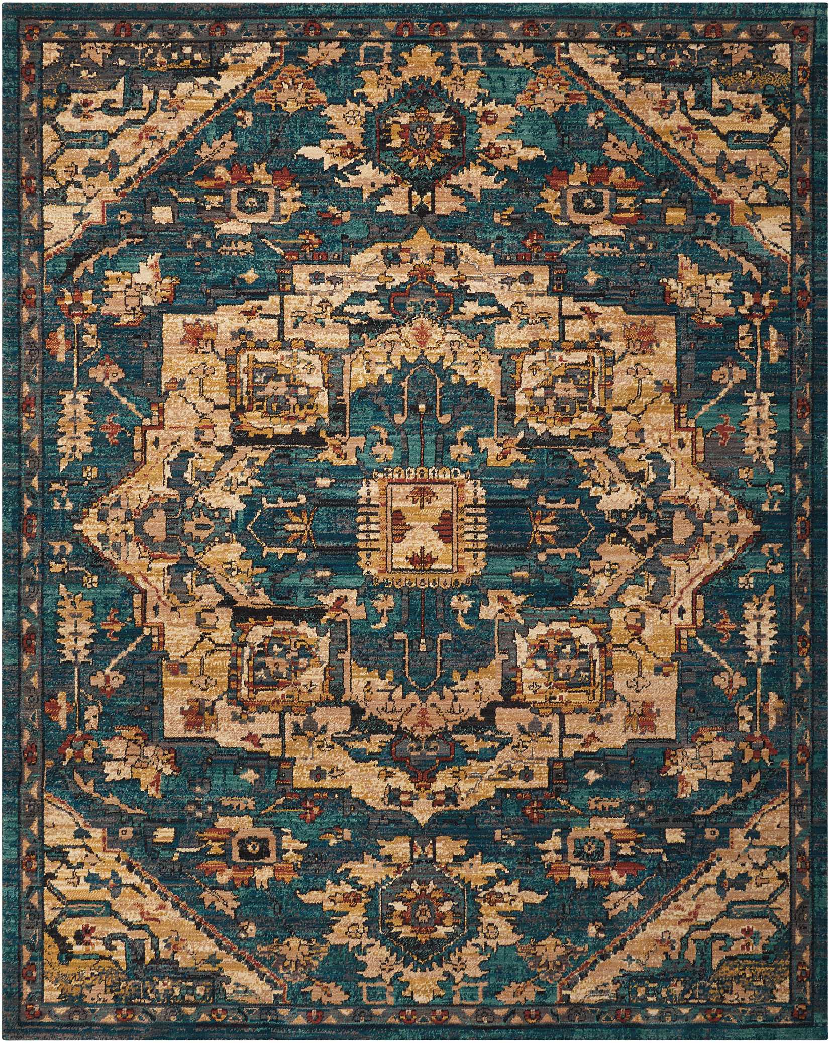 Nourison Home Nourison 2020  Teal  Traditional