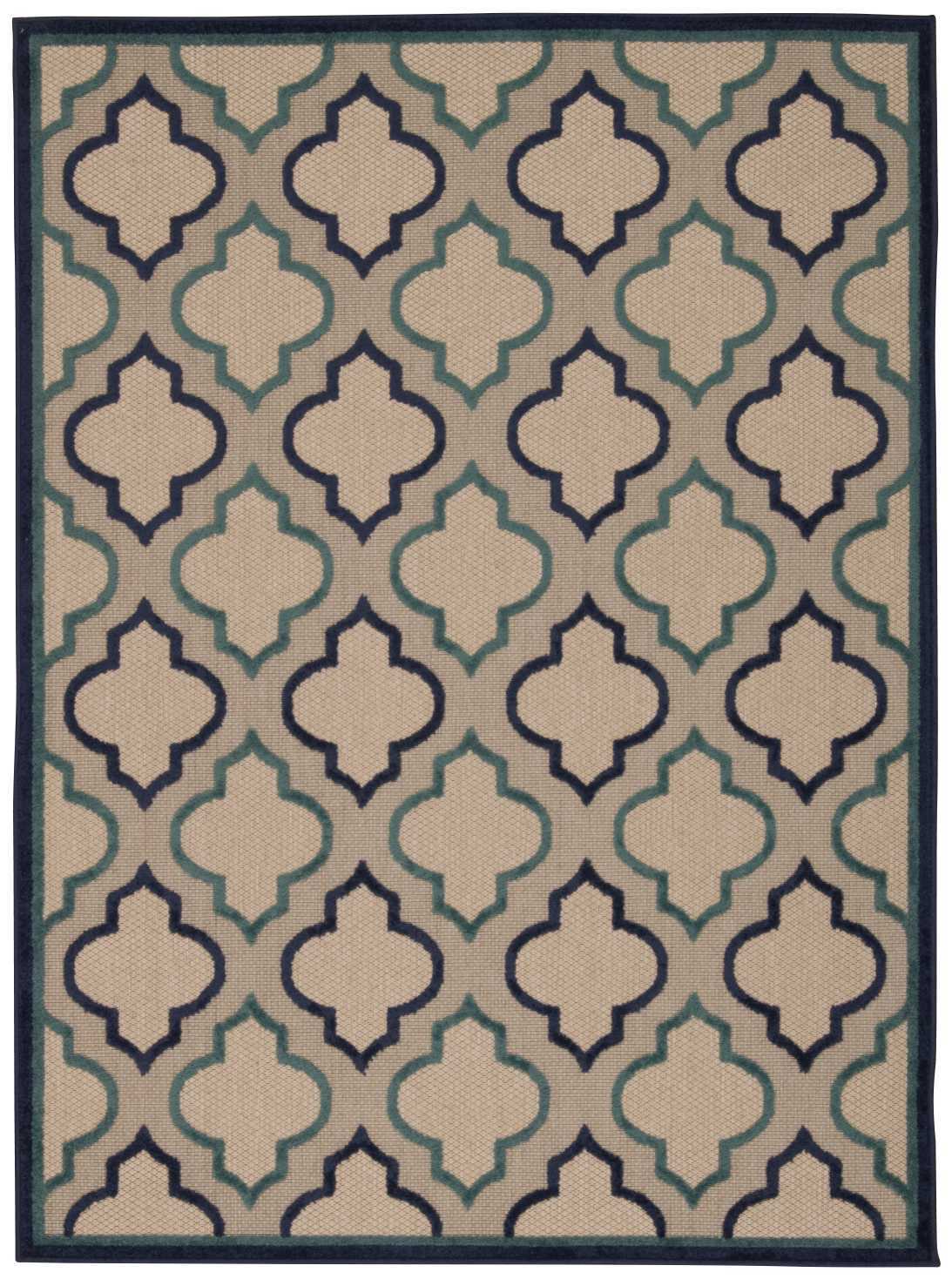 Nourison Home Aloha ALH06 Navy Contemporary Power-loomed Rugs