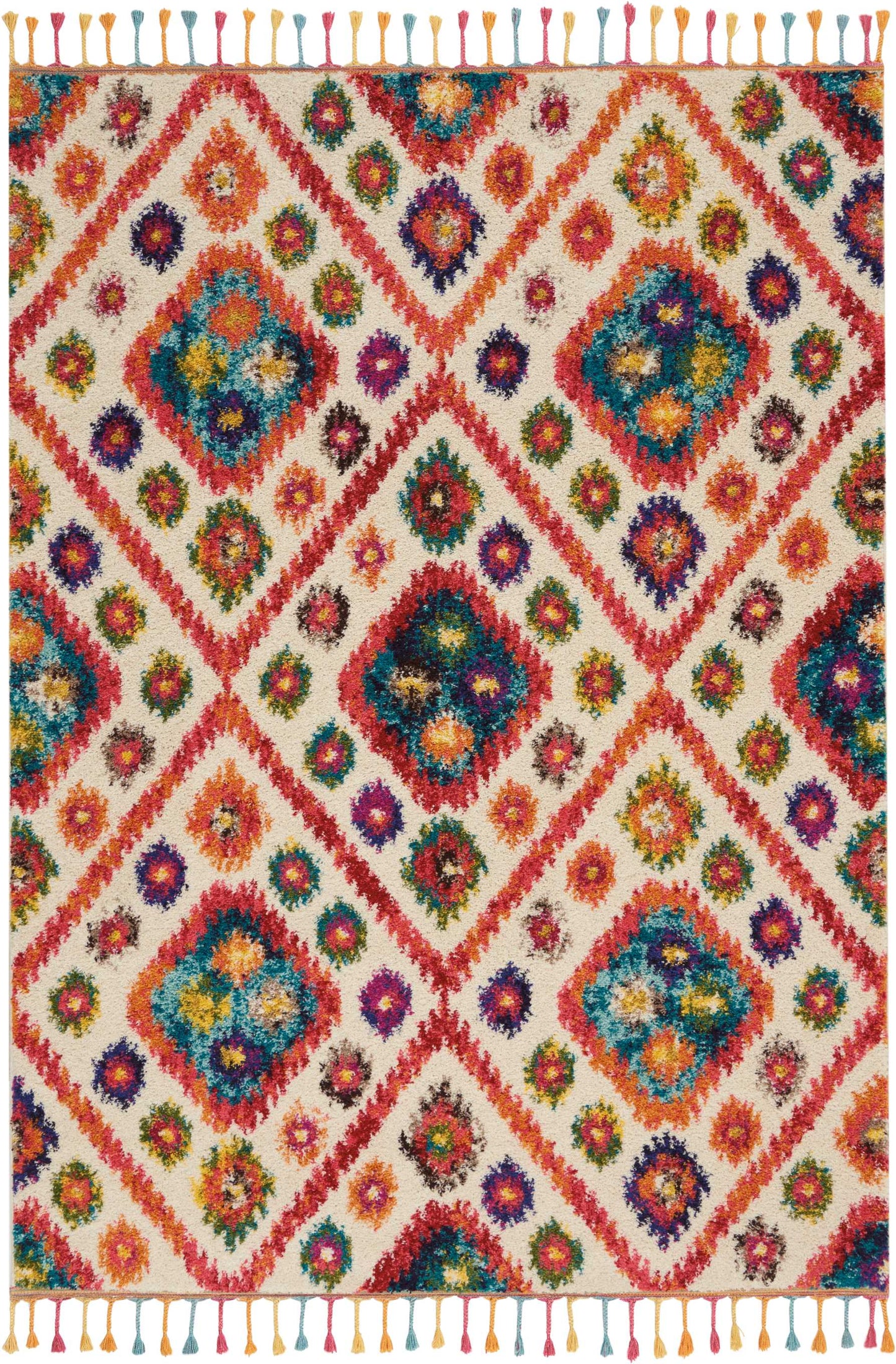 Nourison Home Nomad NMD03 Ivory Pink Transitional Power-loomed Rug