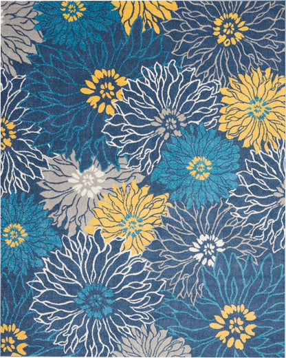 Nourison Home Passion PSN17 Blue Contemporary Power-loomed Rugs