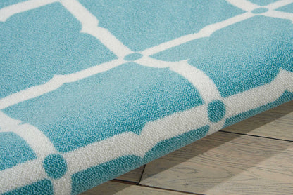 Nourison Home Home & Garden  Aqua  Transitional